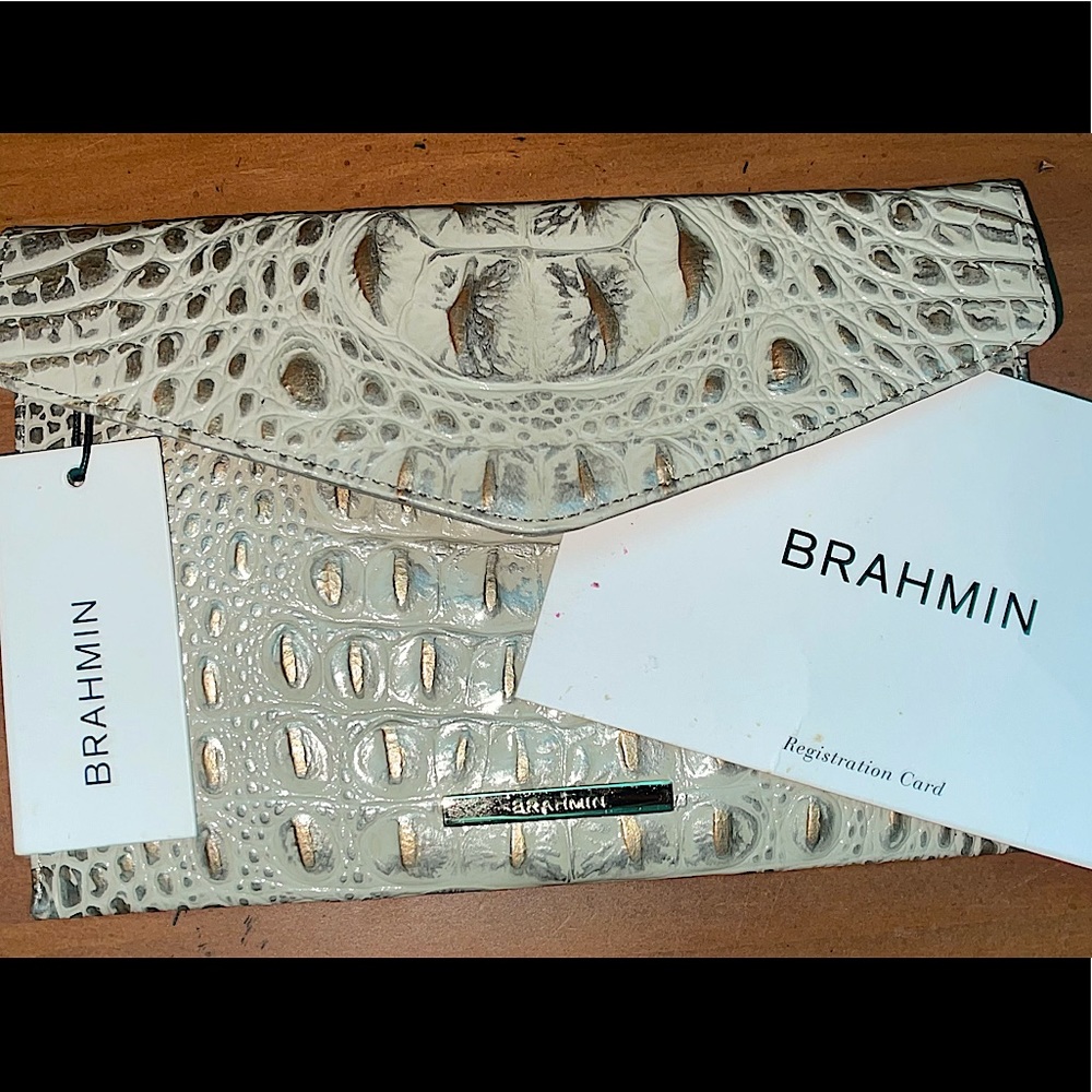 Brahmin envelope clutch NWT